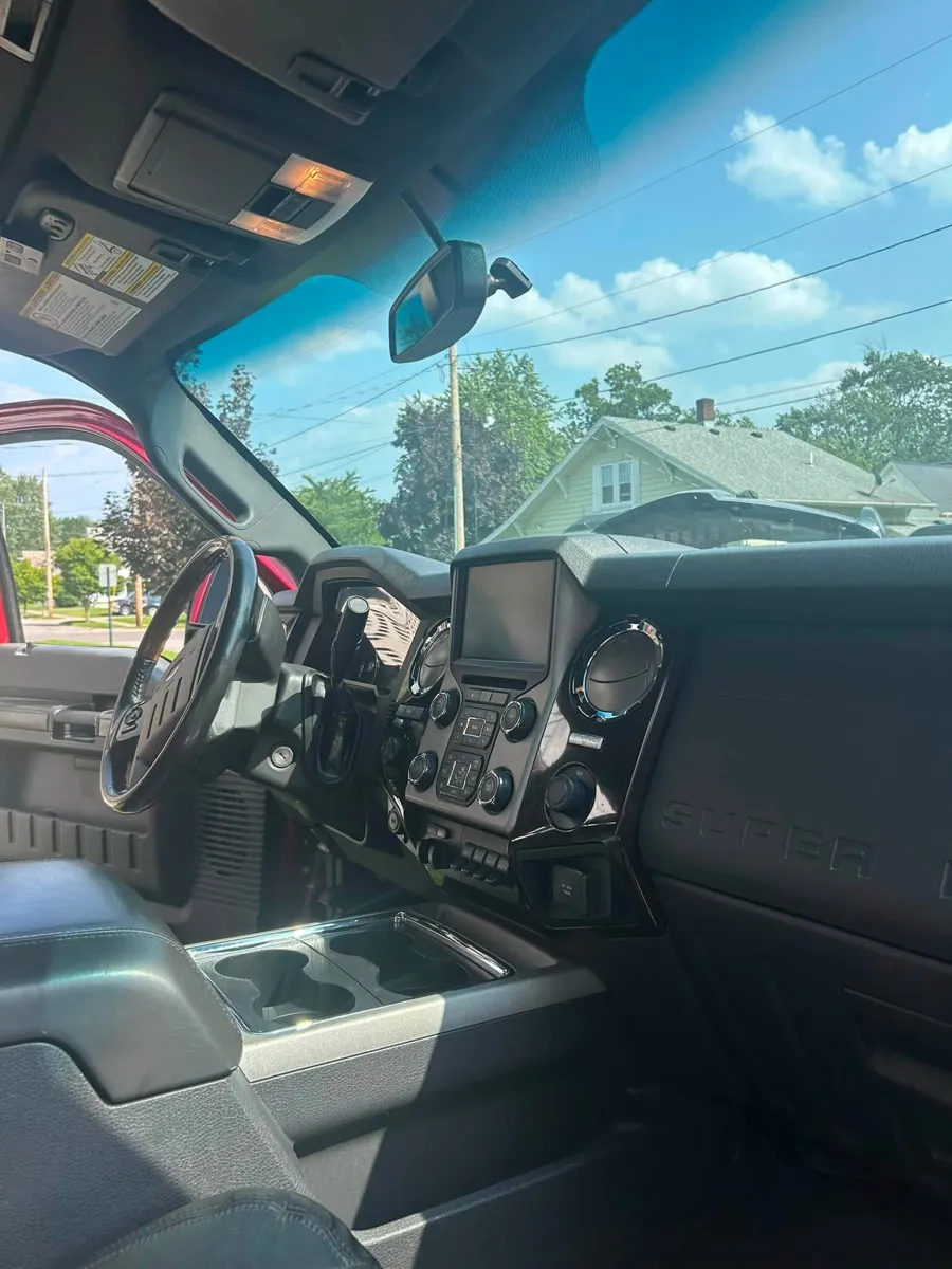 Ford Super Duty dash after detailing