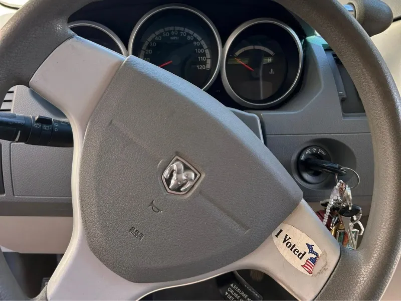 Steering wheel and dash clean, before